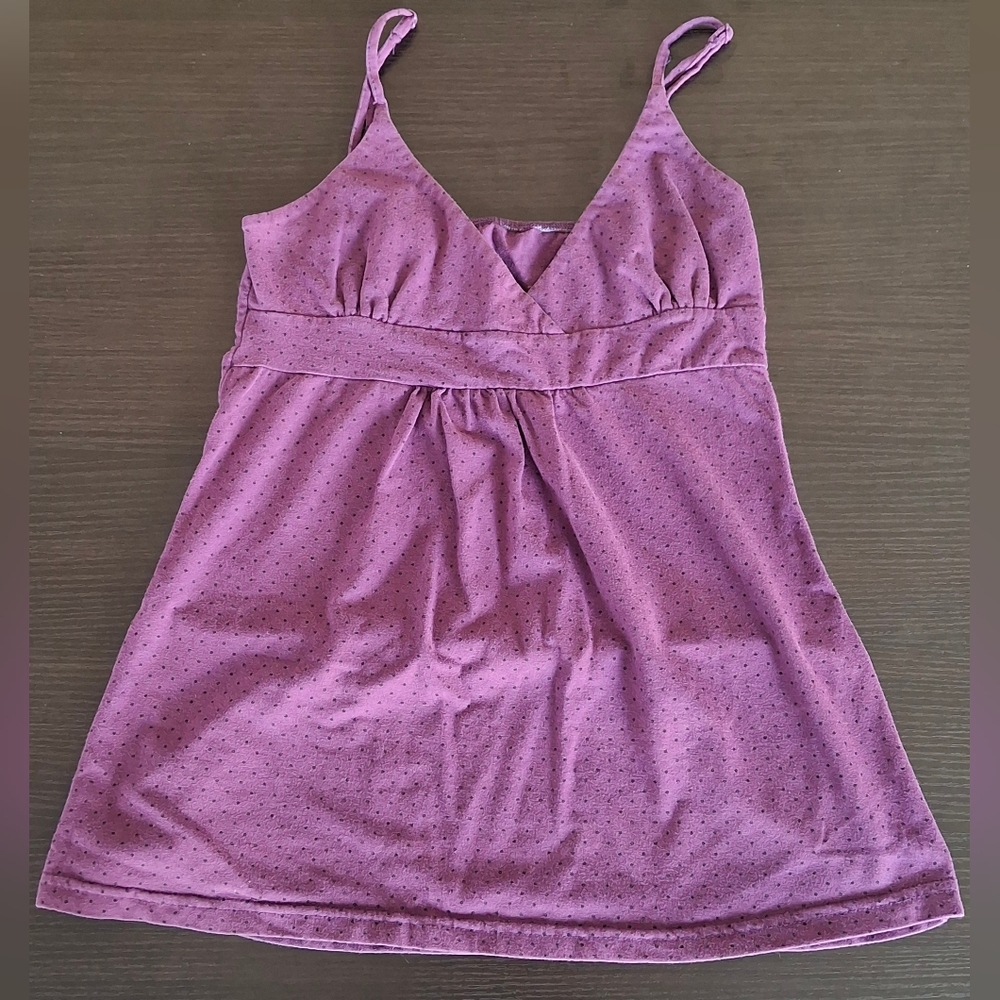 Streetwear Society Size Medium Polka Dot Purple And Black Tank Top